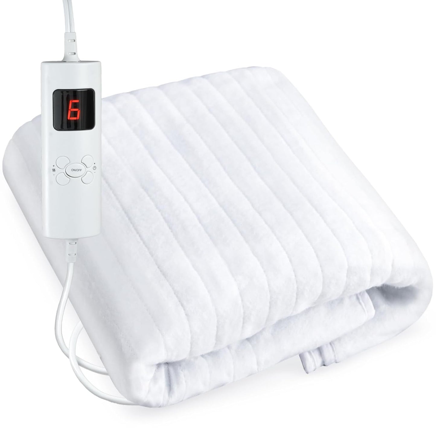 Skiennix Electric Heating Pad - Six Heat Settings & Digital Control | 72.8" x 30" Massage Table Warmer with Overheat Protection - White