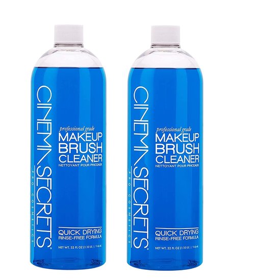 CINEMA SECRETS Professional Makeup Brush Cleaner - 32 Fl Oz | Gentle & Effective Formula, 2 Count