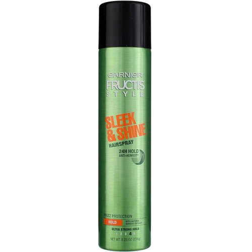 Garnier Fructis Sleek & Shine Anti-Humidity Hairspray - Ultra Strong Hold & Frizz Protection, 8.25 Oz