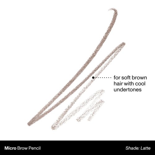 Morphe Micro Dual Eyebrow Pencil - Ultra-Precise Dual-Ended Brow Tool - Long-Lasting, Smooth Formula - Latte (0.003 oz)