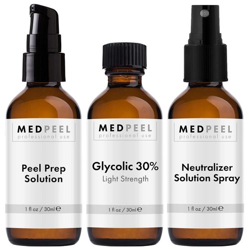 MedPeel Glycolic Acid 30% Chemical Peel Kit - At-Home Treatment for Fine Lines & Radiant Skin | All Skin Tones
