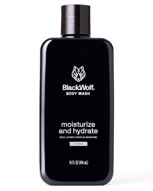 Black Wolf Moisturizing Body Wash - Hydrating Sandalwood Cleanser for Dry & Sensitive Skin | 14 oz