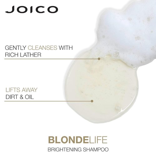 Joico Blonde Life Brightening Shampoo & Conditioner - Sulfate-Free Formula for Soft, Smooth Blonde Hair | Infused with Monoi & Tamanu Oil
