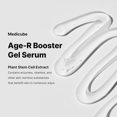 Medicube Age-R Booster Gel Serum - Nourishing Facial Serum with Plant Stem Cells & Hyaluronic Acid | Hypoallergenic Korean Skin Care