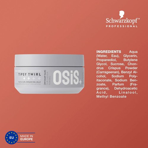 OSiS+ Tipsy Twirl Curl Cream - 10.1 Fl Oz | Medium Hold Curl Enhancer for Defined Waves & Humidity Protection