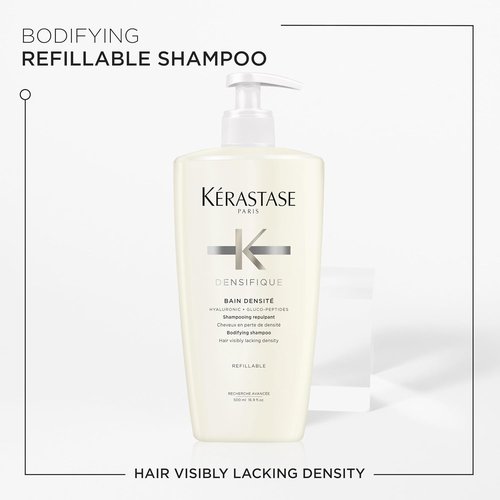 Kerastase Densifique Densité Shampoo - Thickening Formula for Fine Hair, Adds Shine & Strength with Hyaluronic Acid