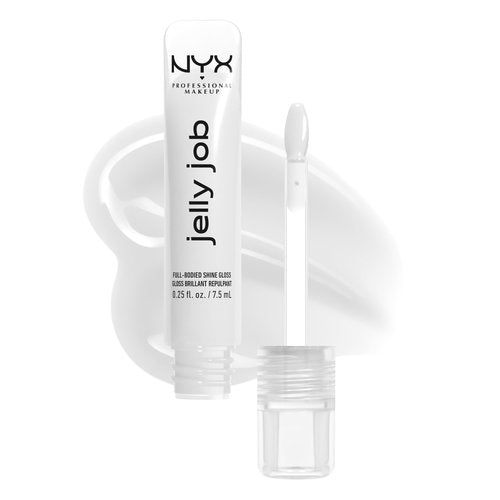 NYX PROFESSIONAL MAKEUP Jelly Job Lip Gloss, Lip Tint Gloss with Full-Bodied, Smoothing, and Hyper-Glossy Shine - Just Jelly (Clear)