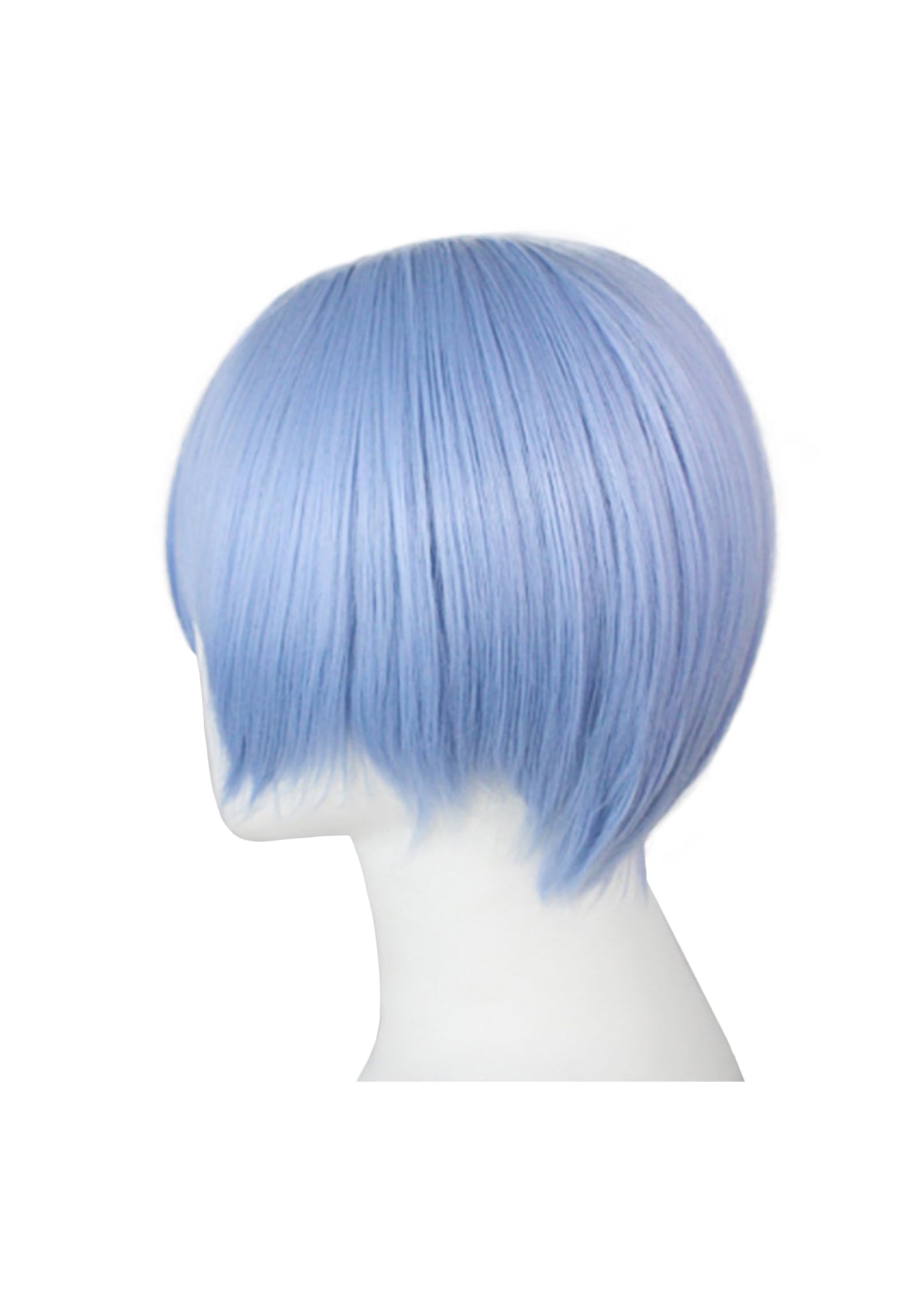 C-ZOFEK Short Blue Cosplay Wig with Bangs for Halloween Costume Party (Blue)