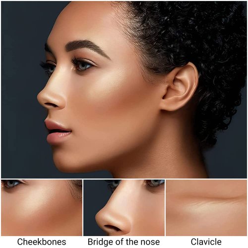 Evpct Contour Stick Makeup Set - 4 Colors Cream Contouring Palette for Beginners | Concealer & Highlighter
