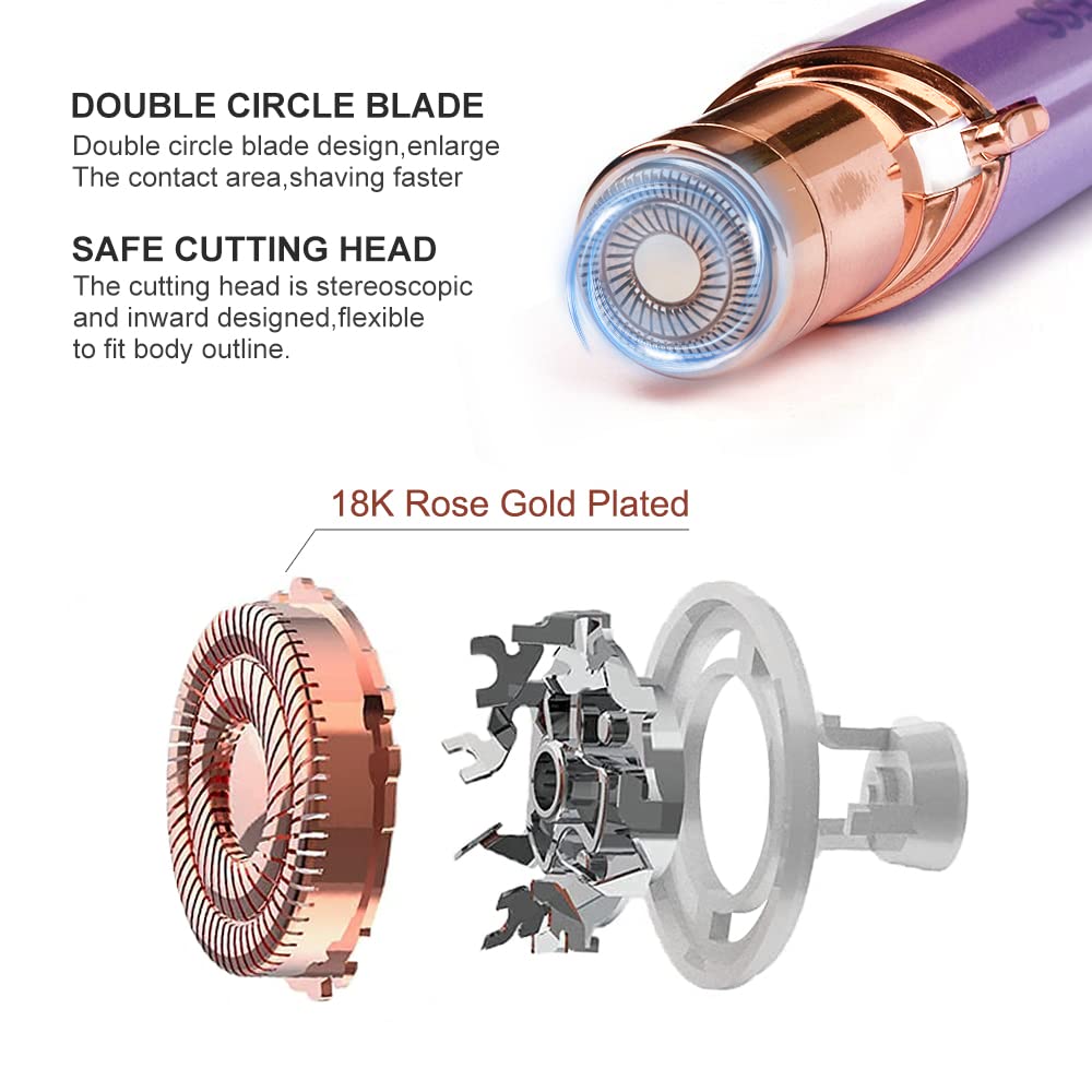 Gen 2 Replacement Heads Compatible With Flawless Facial Hair Remover For Women, Double Ring Replacement Blades For Old Flawless, 6 Count