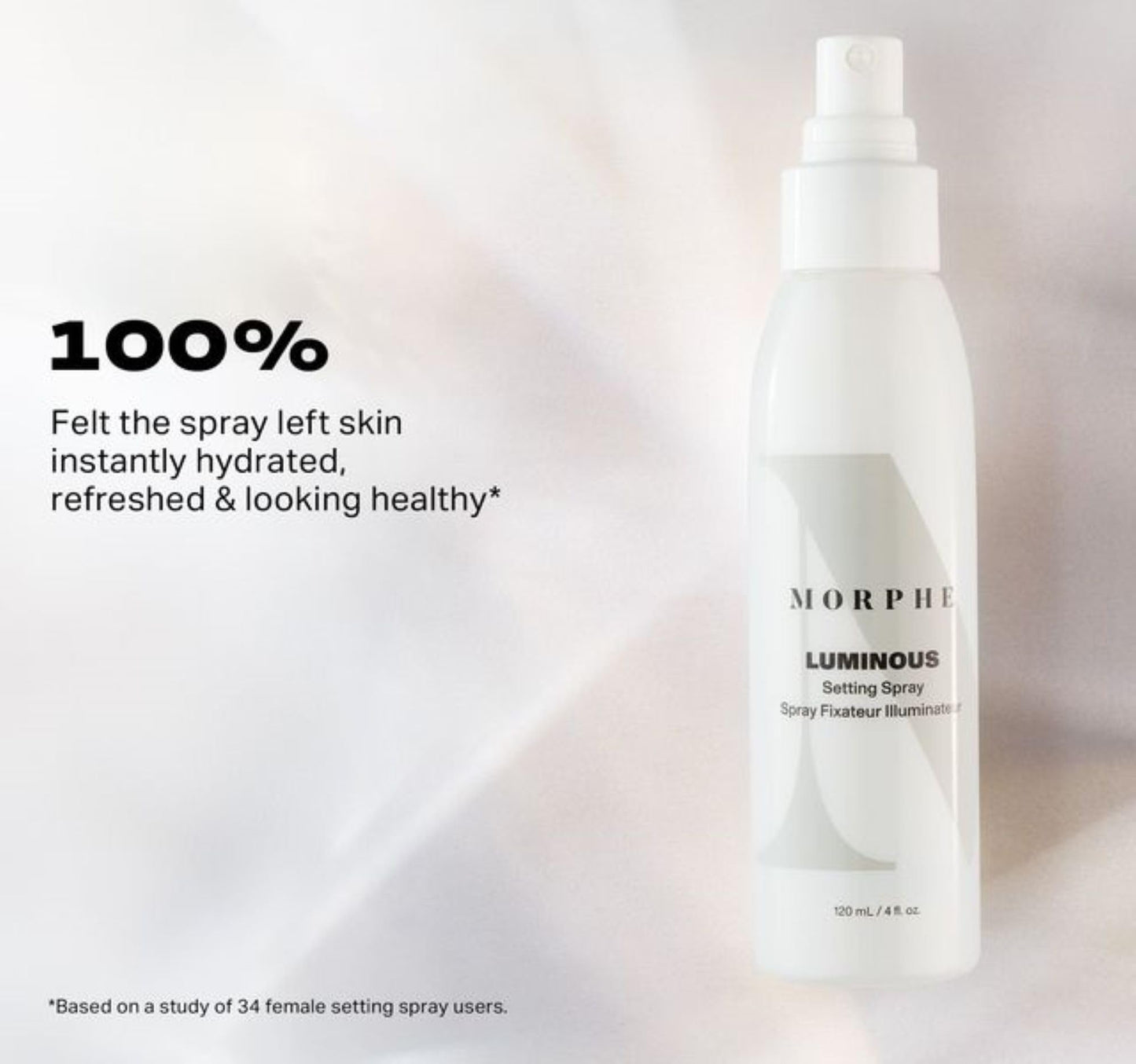 Morphe Luminous Setting Spray - Hydrating Setting Spray for Makeup - Facial Mist Enriched with Coconut Water, Apple Extract & Glycerin for a Fresh, Healthy Glow (4 fl oz)