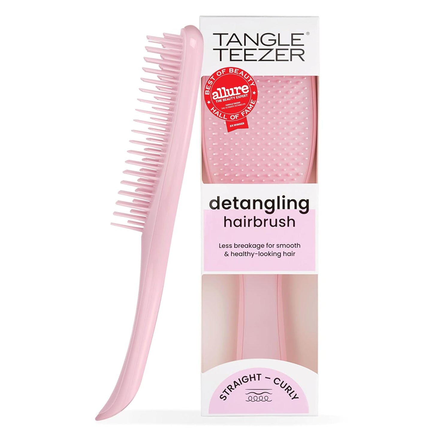 Tangle Teezer Ultimate Detangler Brush - Eliminates Knots & Reduces Breakage for Wet & Dry Hair | Millennial Pink