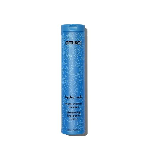 Amika Hydro Rush Intense Moisture Shampoo - Deep Hydration with Hyaluronic Acid, 10 Fl Oz
