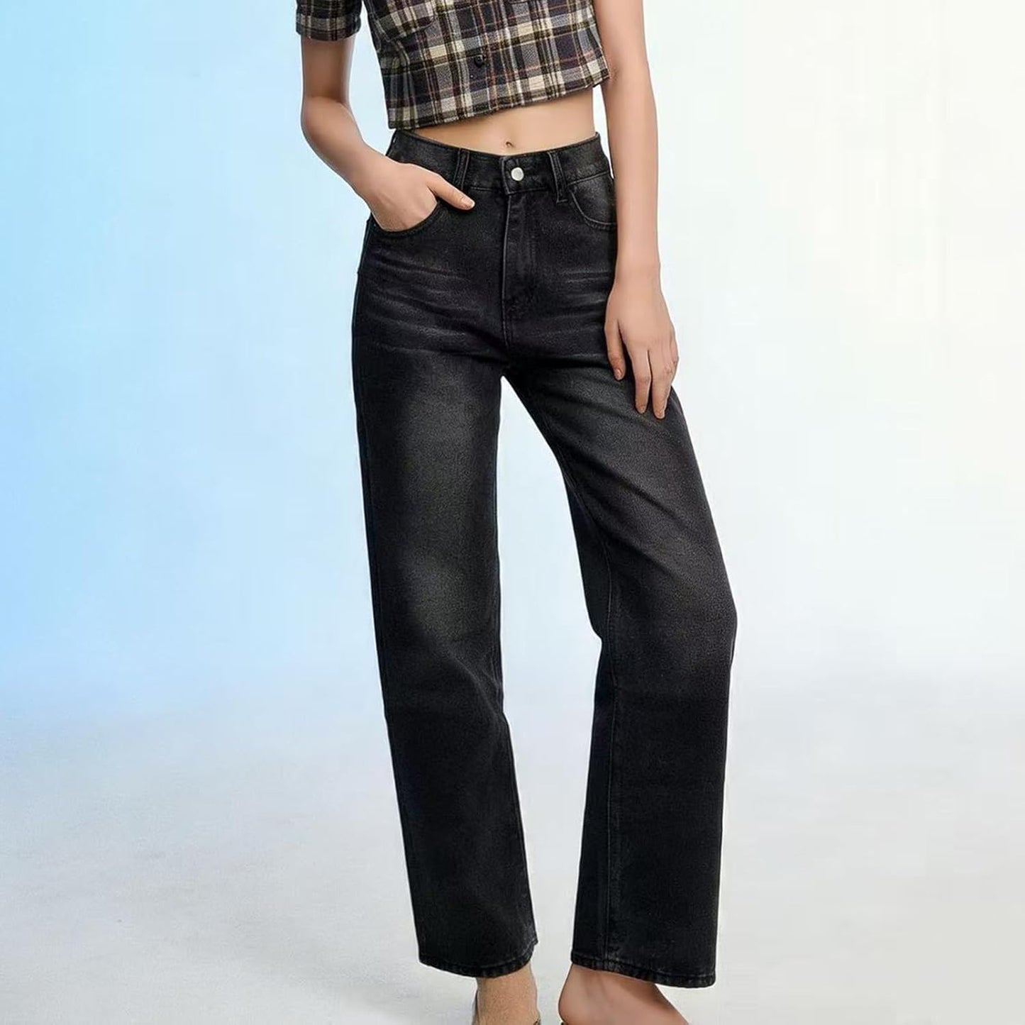 Skiennix Wide Leg Jeans - High Waisted Vintage Denim Pants for Women | Casual & Trendy Summer Fit