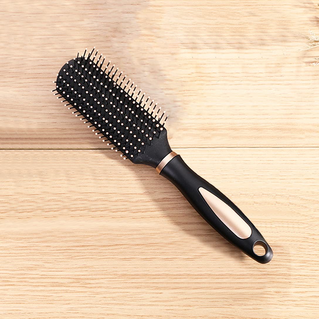 Skiennix Anti-Static Massage Hair Brush - Nylon Bristle Pins for All Hair Types | Rectangle Design