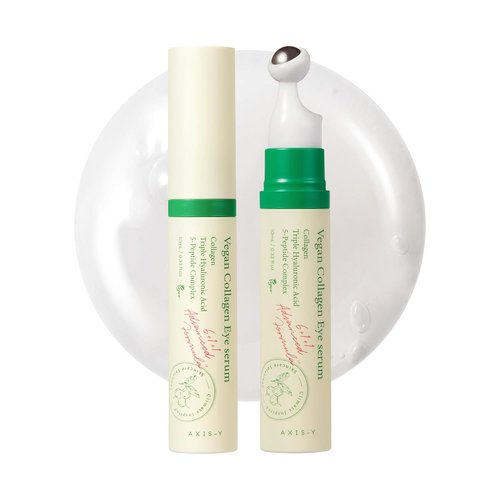 AXIS-Y Vegan Collagen Eye Serum - Triple Hyaluronic Acid & Peptide Formula for Elasticity | 0.33 fl. oz.