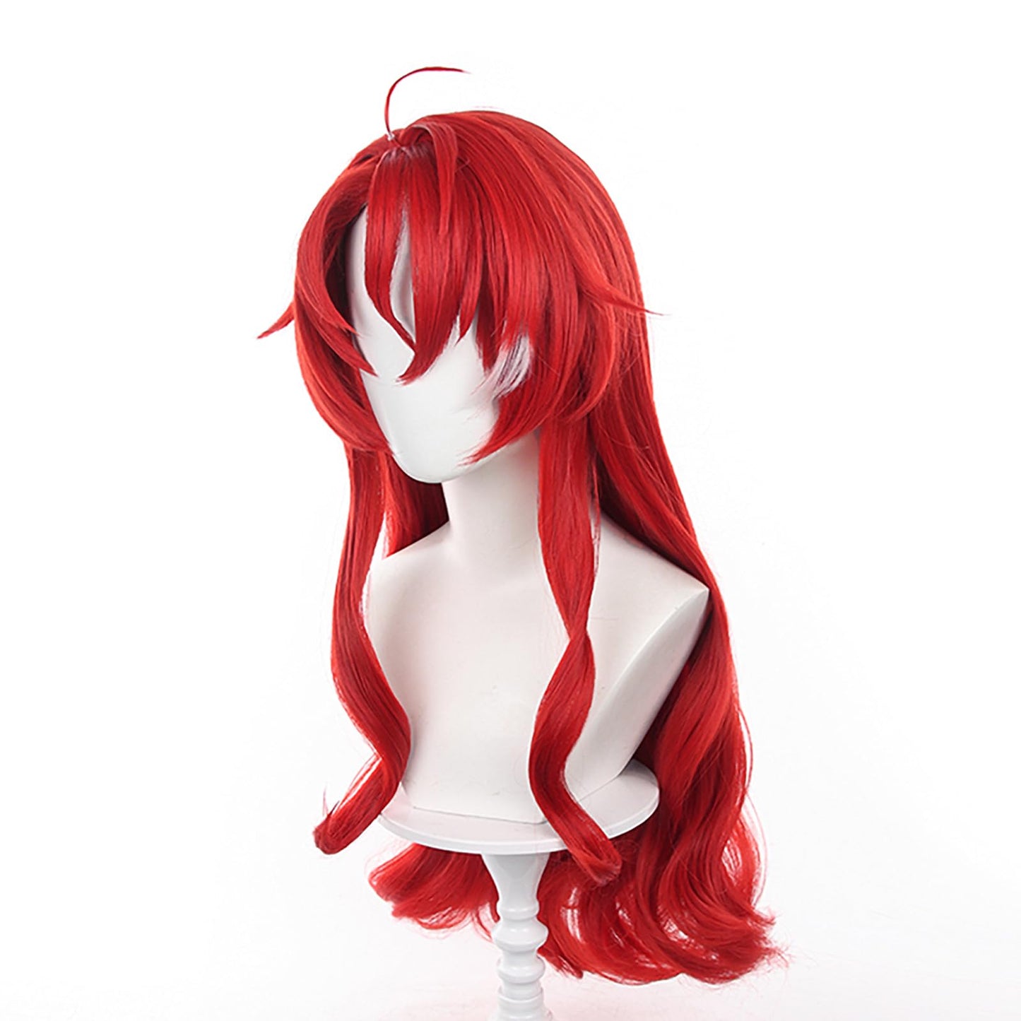 XiongXiongLe Honkai Star Rail Argenti Wig Cosplay Long Red Curly Women Costumes Hair Wigs for Girls Cos Anime Game Party Halloween Christmas Daily Wear(Argenti)