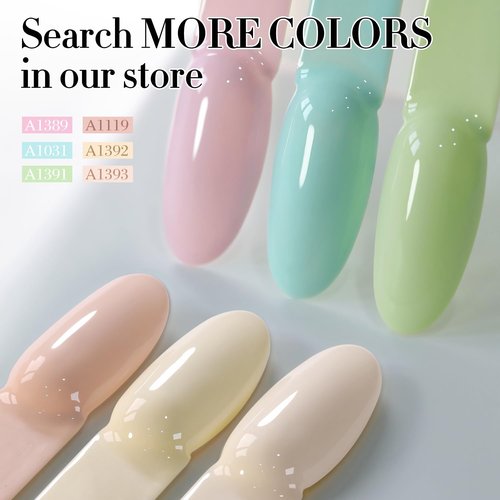 Double Rhythm 15ML Gel Nail Polish Pure Sheer Same Color Same Bottle Soak Off Gel Polish Art Manicure Salon DIY at Home for Women (Cream Beige-A1392)