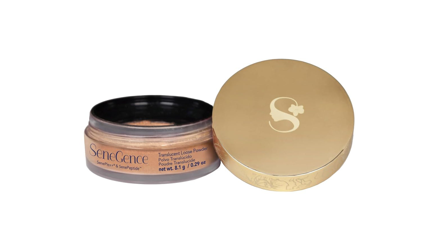 SeneGence Loose Setting Powder - Medium 0.29 Oz | Matte Finish & Lightweight Oil-Absorbing Formula