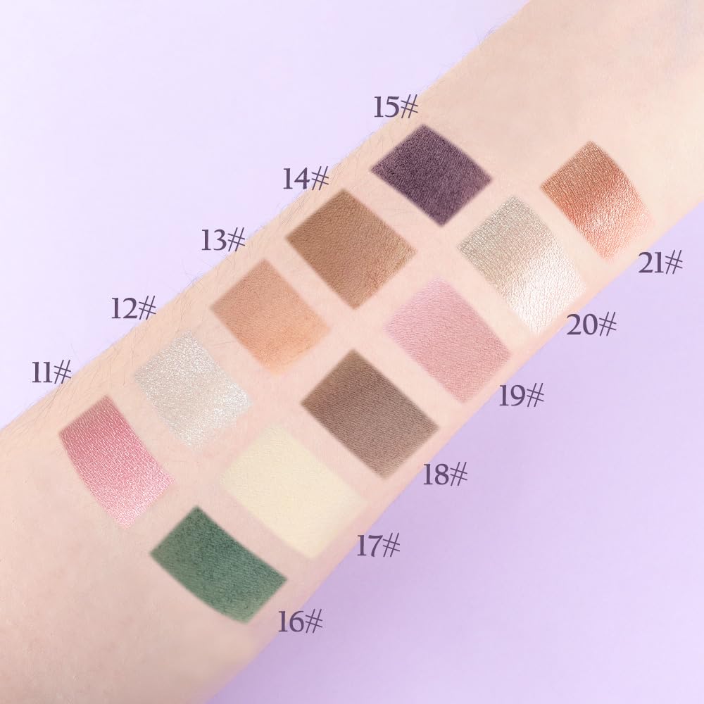 Skiennix Neutral Light Nude Beige White Matte Eyeshadow Palette - Natural Vegan Formula for Long-Lasting Wear