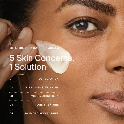 Mitopure™ Barrier Cream - Nourishing Moisturizer with Peptides to Restore Dry Skin | 1.7 Fl Oz