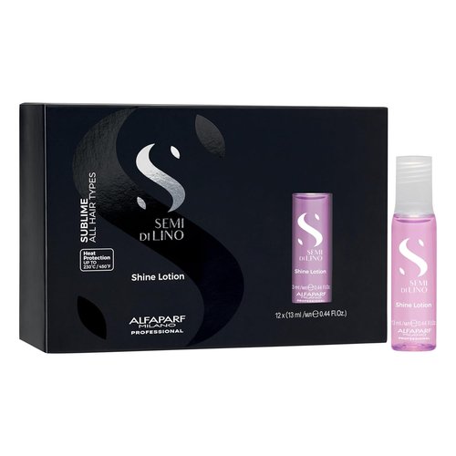 ALFAPARF MILANO Semi Di Lino Shine Lotion | Leave-In Hair Treatment with Thermal Protection - 12 Vials, 0.44 Fl Oz