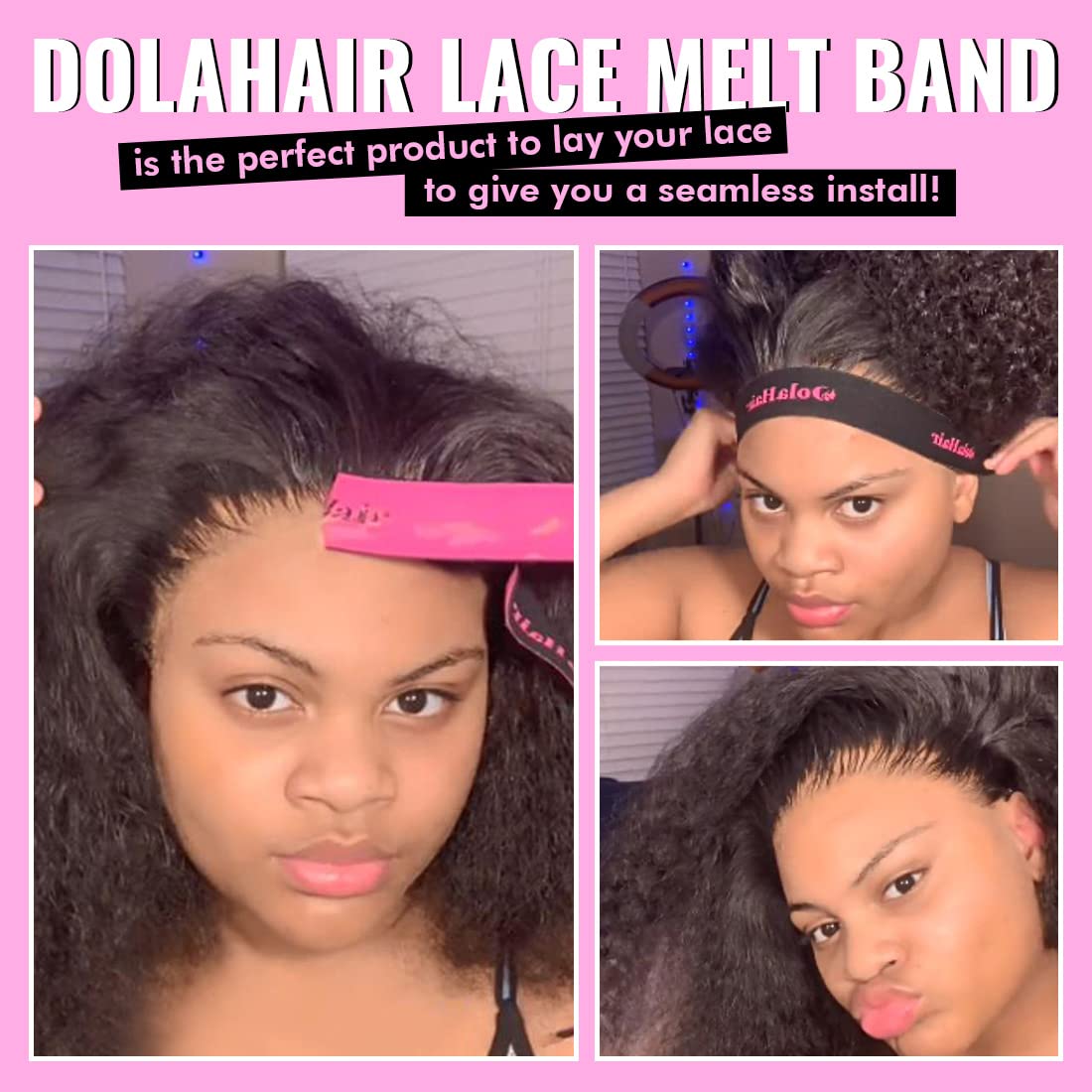 Dolahair Wig Glue Spray for Front Lace Wig Lace Melting Spray for Wigs Melting Spray Lace Bond Spray Lace Glue Kit Wig Install Kit
