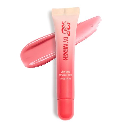 MIXIK Cheeky Blush Tint & Lip Stain - Multi-Use, Long-Lasting Makeup with Squalane, 0.3 fl oz (Dragonfruit)