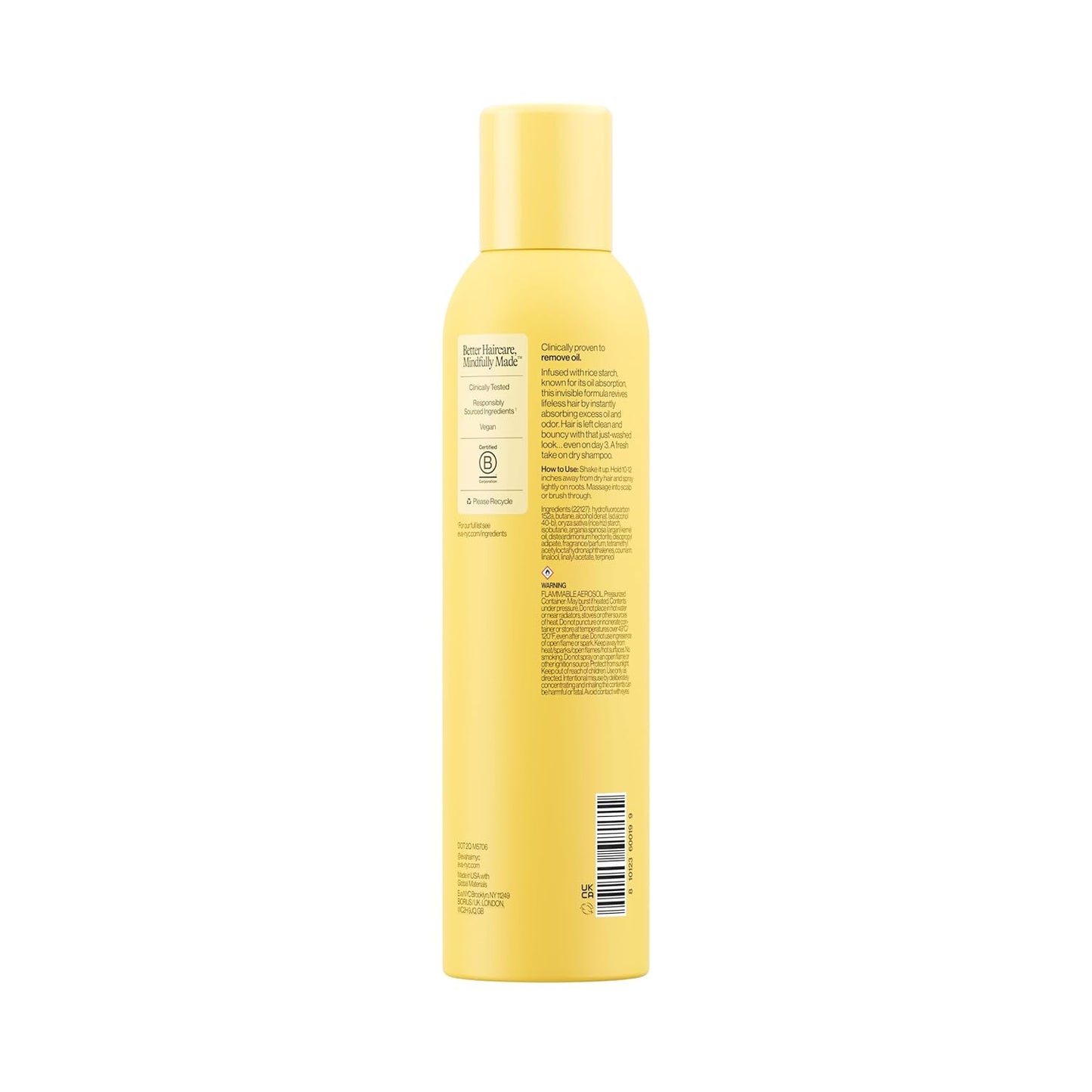 Eva NYC Invisible Dry Shampoo Spray - Oil-Absorbing Formula with No White Cast - 5.3 oz Warm Vanilla Scent