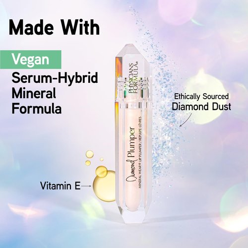 Physicians Formula Mineral Wear Diamond Lip Plumper Gloss - Dermatologist Tested, Light Pink Shade