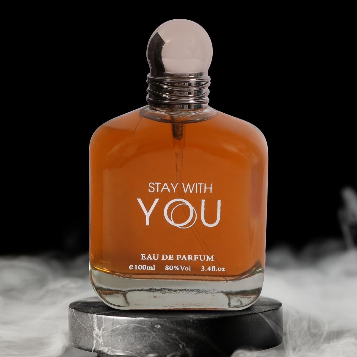 Stay With You Men's Parfum Set - 2 Pack 3.4 Oz Eau de Parfum | Warm, Sweet & Smoky Cologne Gift for Men