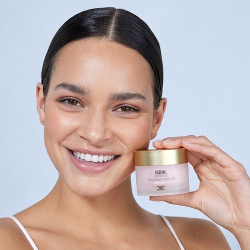 ISDIN Isdinceutics Hyaluronic Moisture Daily Face Moisturizer - Calming Formula for Sensitive Skin, 1.76 OZ