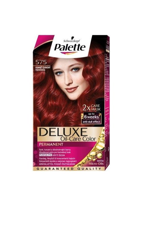 Palette Deluxe 575 - Intensive Red Permanent Hair Color for Vibrant, Long-Lasting Results