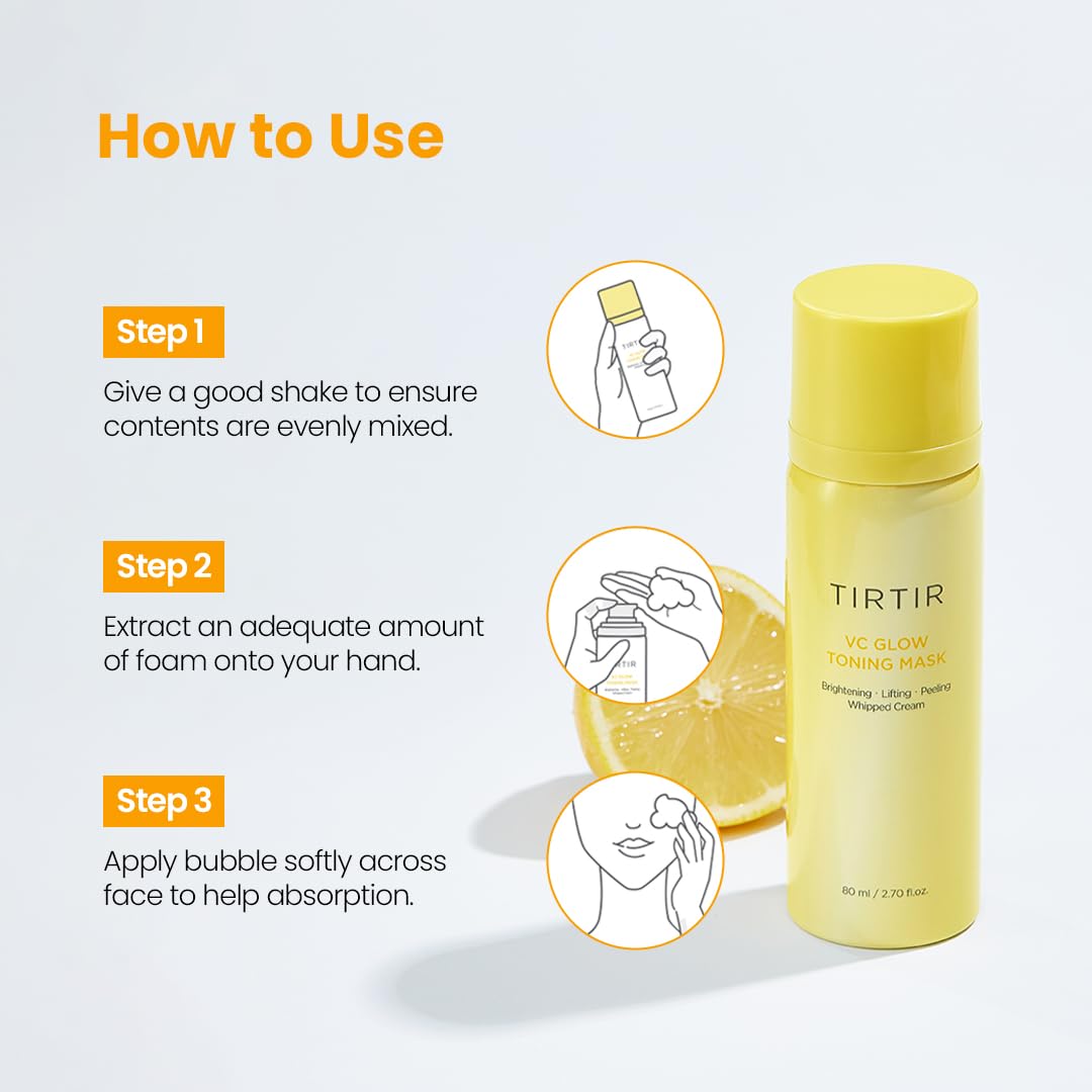 TIRTIR VC Glow Toning Mask, 2.70 Fl.Oz.