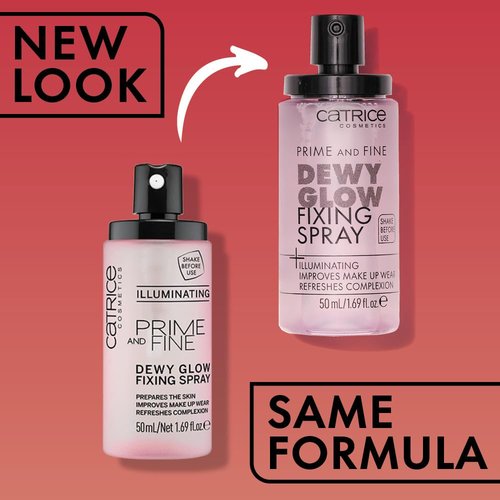 Catrice | Prime & Fine Illuminating Dewy Glow Spray | Transparent and Fast Drying Fixing Spray| Paraben Free & Vegan | Cruelty Free