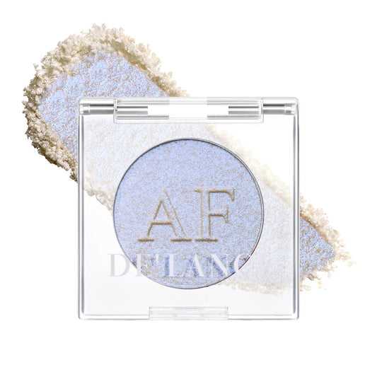 Duochrome Face Highlighter Makeup, Chameleon Holographic Highlighter Mineral Powder for Face Body, Waterproof Blue Purple Glowing Iluminadores de maquillaje with Shine Silky Smooth Highlighting, #05