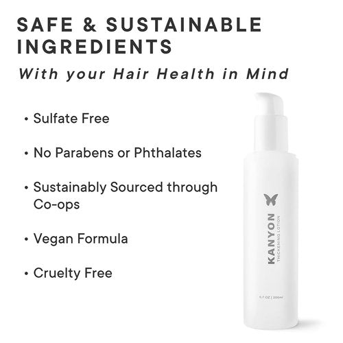 Kanyon Thickening Lotion 6.7 Oz | Thicker, Fuller Hair with Curl Retention & Heat Protection