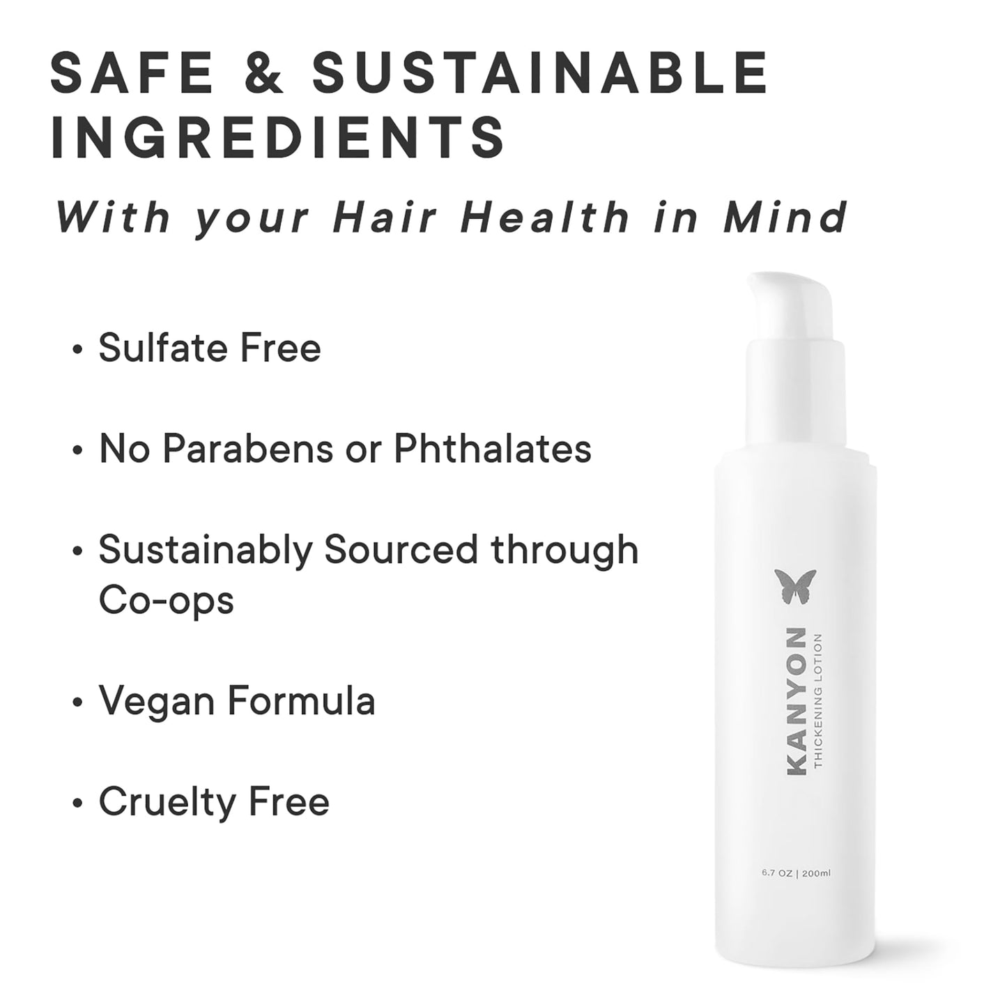 Kanyon Thickening Lotion 6.7 Oz for Thicker Fuller Hair – Style Curl Retention – Volume Root Booster – Heat Protection – Anti-Frizz – Hair Conditioning – Vegan – USA Made