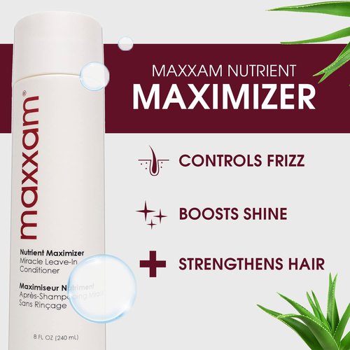 Maxxam Nutrient Maximizer Leave-In Conditioner - Frizz Control & Repair for All Hair Types | 8 Fl Oz