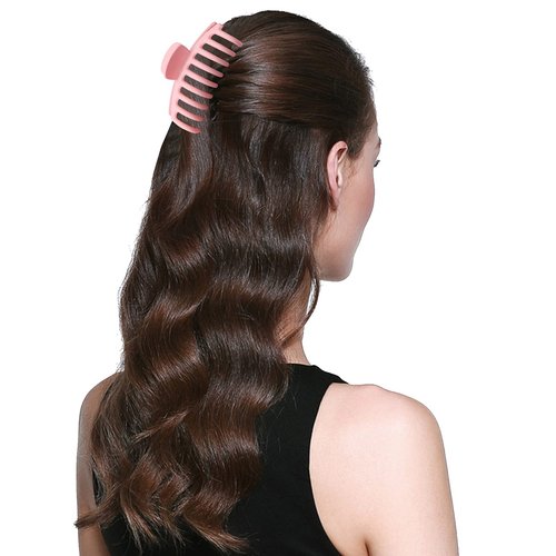 2 Pack Big Hair Claw Clips Nonslip Large Claw Clip for Women and Girls Hair,Strong Hold Grips Hair Accessories 4 Inch (Pink)