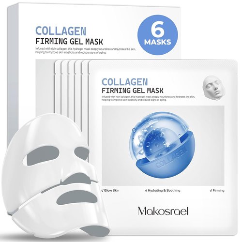 Regine Switzerland Bio-Collagen Face Masks - Hydrating Hydrogel for Fine Lines & Firming | 6 Pack