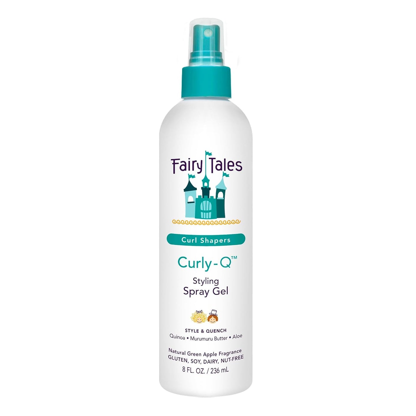 Fairy Tales Curly Q Kids Styling Spray Gel - Paraben & Sulfate Free, 8oz | Perfect for All Curl Types