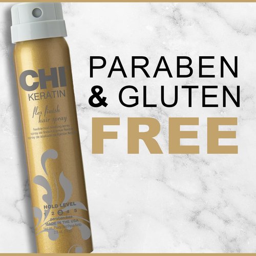 CHI Keratin Flex Finish Hair Spray - Lightweight Formula for Smooth Styling & Frizz Control | 2.6 Oz