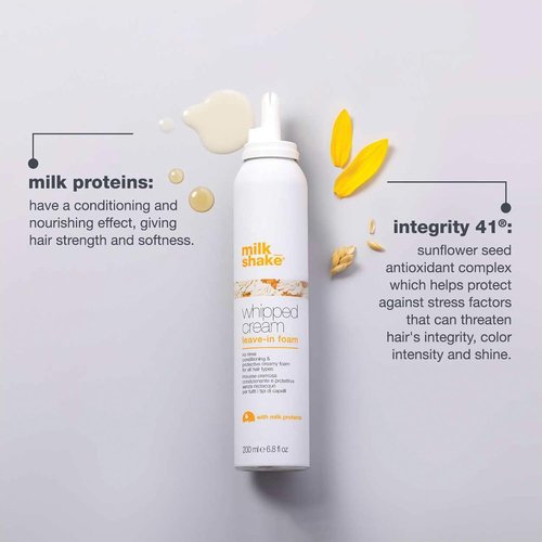 Milk_Shake Whipped Cream Leave-In Treatment - Nourishing No-Rinse Mousse with Milk Proteins & Fruit Extracts | Hydrates & Detangles for Silky Hair