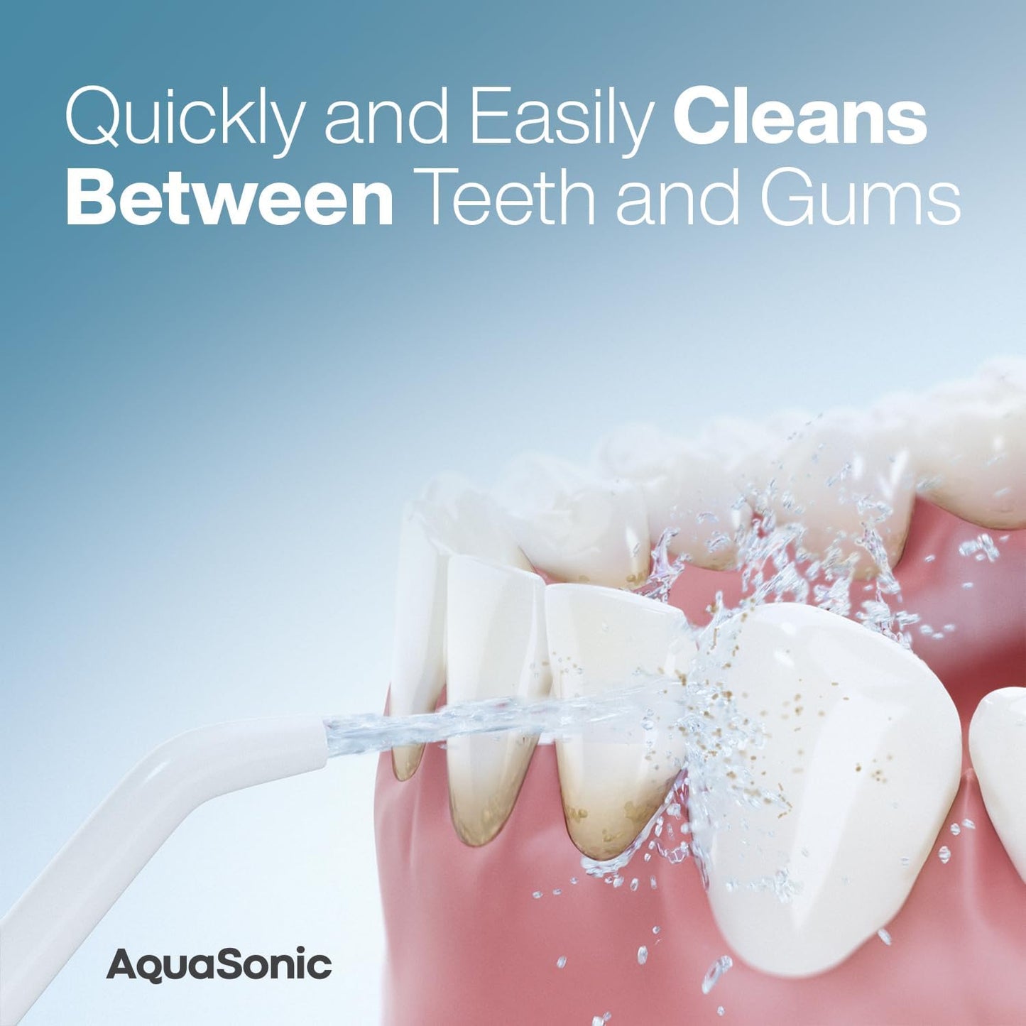 AquaSonic Water Flosser - Cordless Rechargeable Oral Irrigator for Teeth Cleaning | 5 Jet Tips, Waterproof