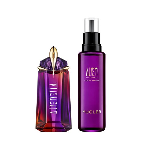Mugler Alien Hypersense Eau de Parfum - Floral Woody Women's Perfume Refill Bundle - 2 Fl Oz & 3.3 Fl Oz