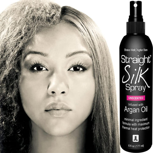 Skiennix Straight Silk Spray - Moroccan Argan Oil Thermal Protector | Alcohol-Free Heat Protectant up to 450°F | 6oz