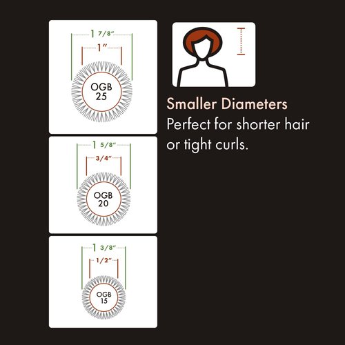 Olivia Garden OG Barber Brushes - Ergonomic Non-Slip Handle with Ionic Technology | Lightweight & Comfortable for Quick Short Hair Styling