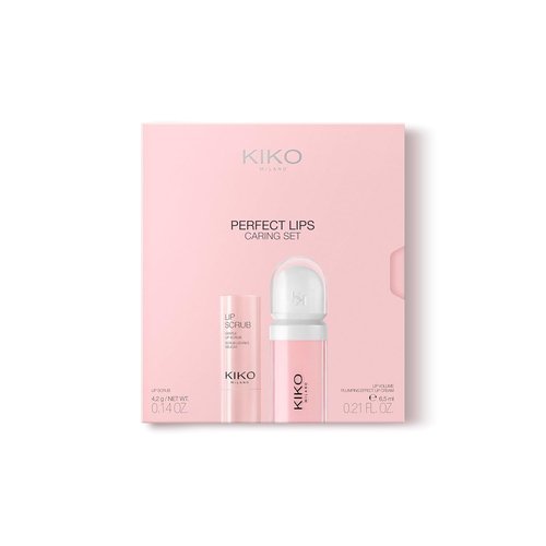 KIKO Milano Perfect Lips Caring Set - Nourishing Lip Scrub & Cream Duo | Ideal for Soft, Smooth Lips