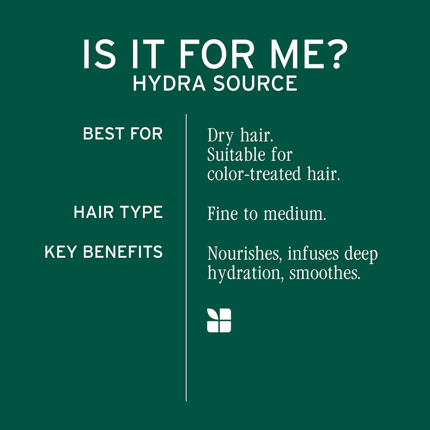 Biolage Hydra Source Shampoo - Moisturizing & Shine-Enhancing Formula for Dry Hair | Infused with Aloe Vera & Hyaluronic Acid